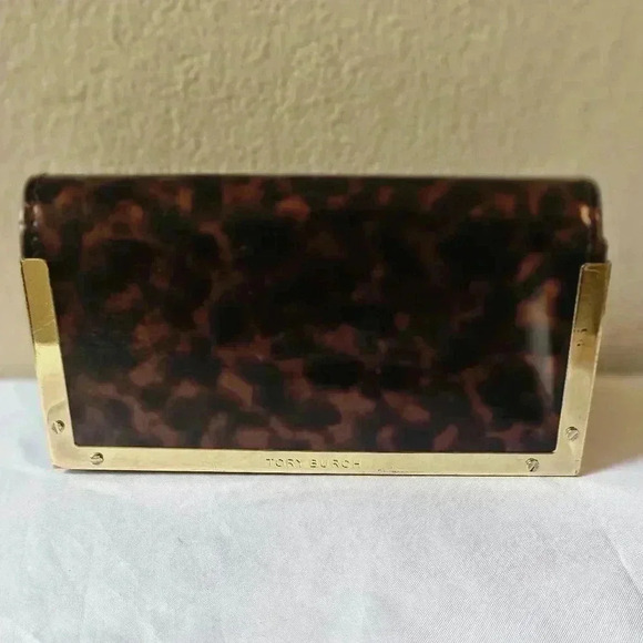 Tory Burch Vintage Tortoise/Dark Brown Case - Picture 1 of 6